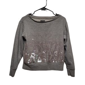 True Religion (Medium) Sequin Boyfriend Grey Sweater